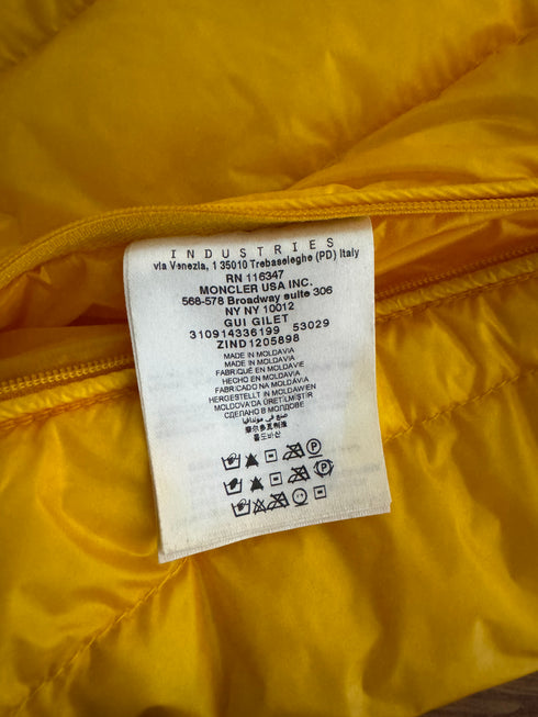 Moncler Gilet Gui vest size 3 yellow